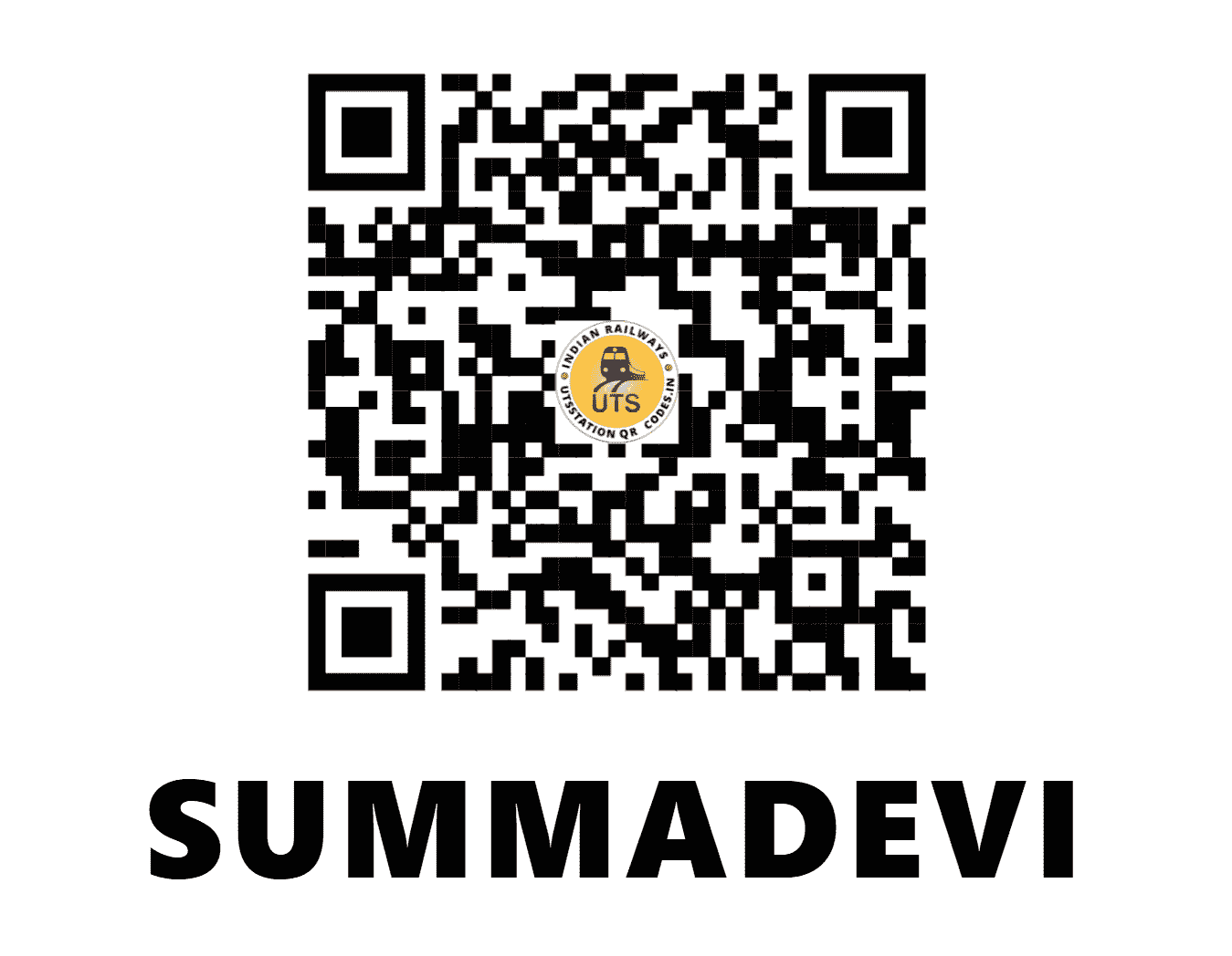 UTS QR Code for SUMMADEVI - SUDV - EO (ANDHRA PRADESH)